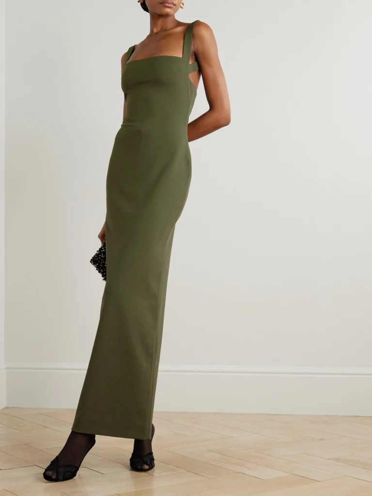 Solace London Joni Stretch-crepe Maxi Dress