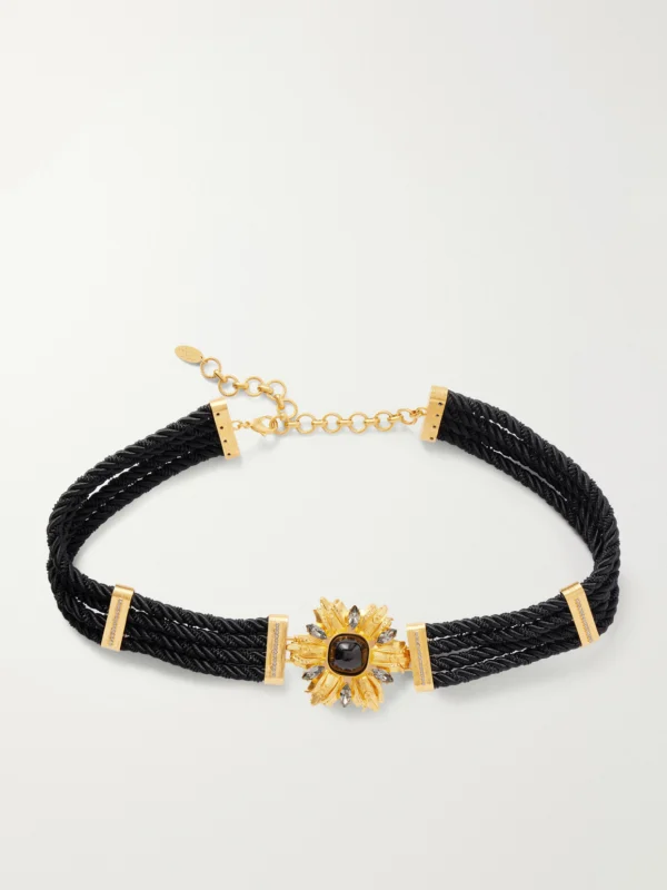 Sonia Petroff Lily Embellished Rope Belt