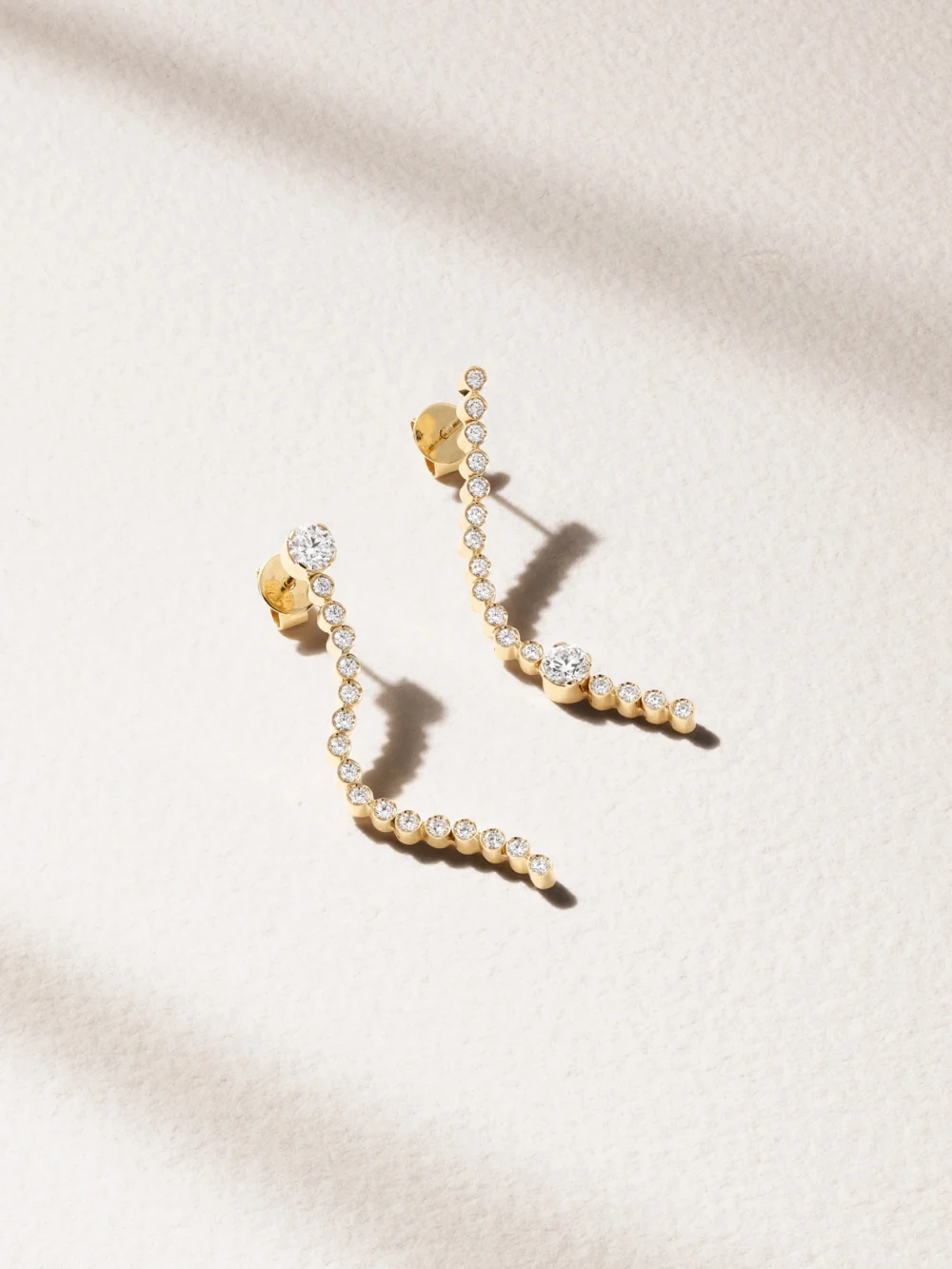 Sophie Bille Brahe 18-karat Recycled Gold Diamond Earrings in silver