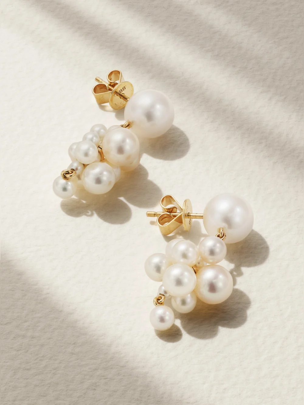 Sophie Bille Brahe Botticelli 14-karat Gold Pearl Earrings