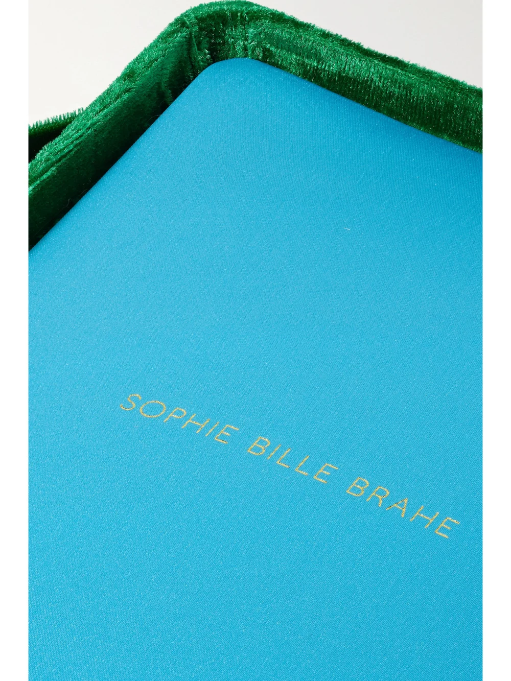 Close-up detail of the Sophie Bille Brahe Large Velvet Jewelry Box