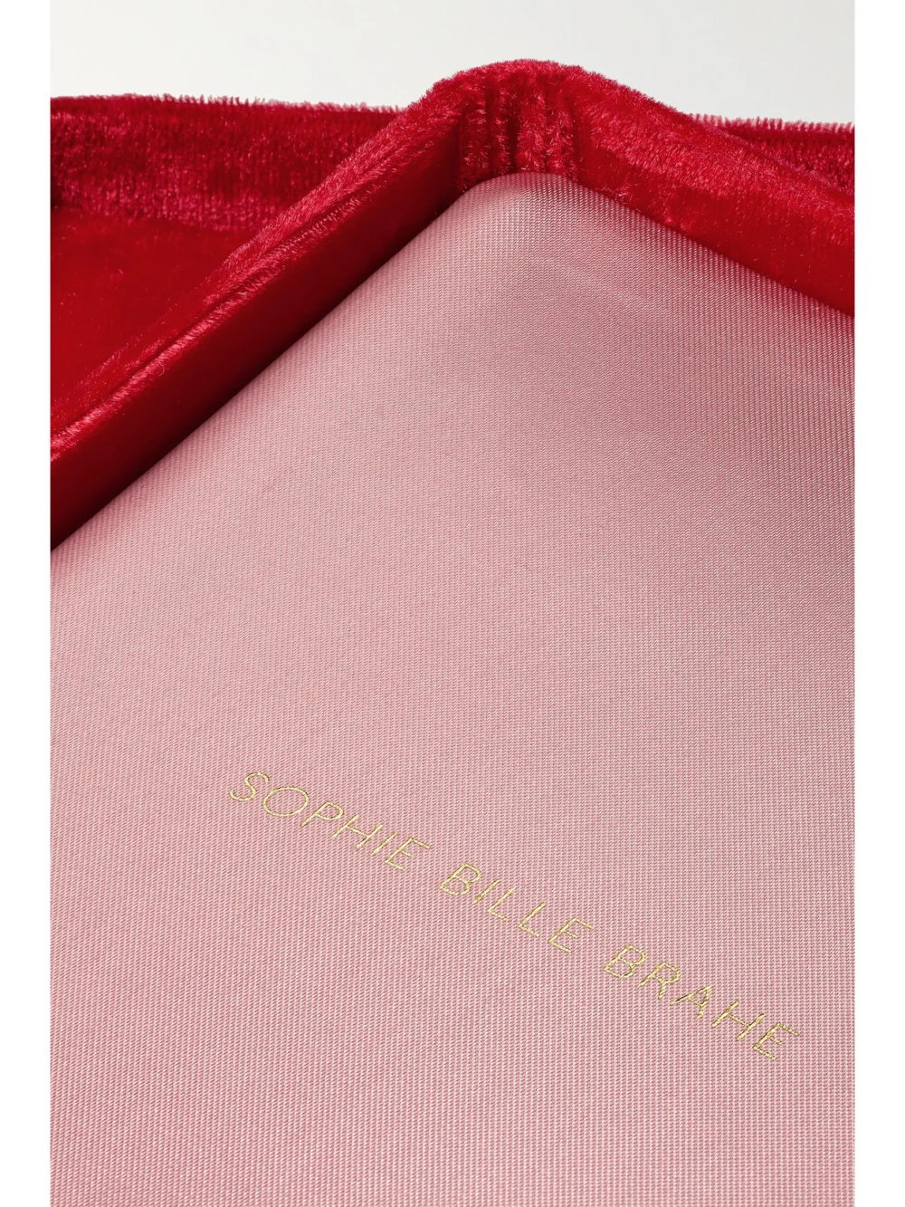 Close-up detail of the Sophie Bille Brahe Large Velvet Jewelry Box