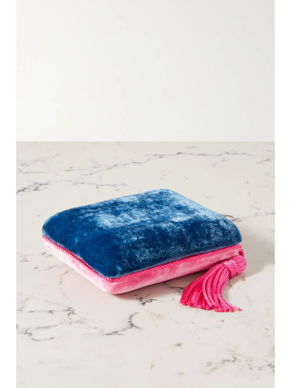Sophie Bille Brahe Miami Small Velvet Jewelry Box in blue
