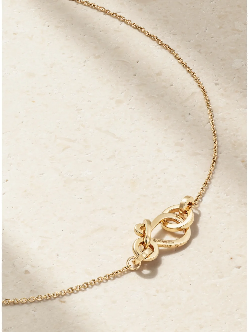 Back view of the Sophie Bille Brahe Orangerie De Perles 14-karat Gold Pearl Necklace