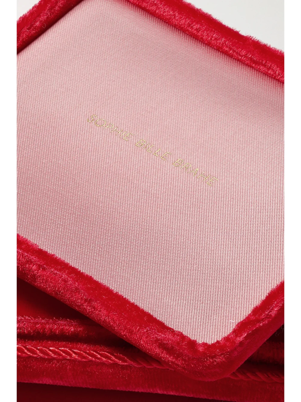 Close-up detail of the Sophie Bille Brahe Small Velvet Jewelry Box