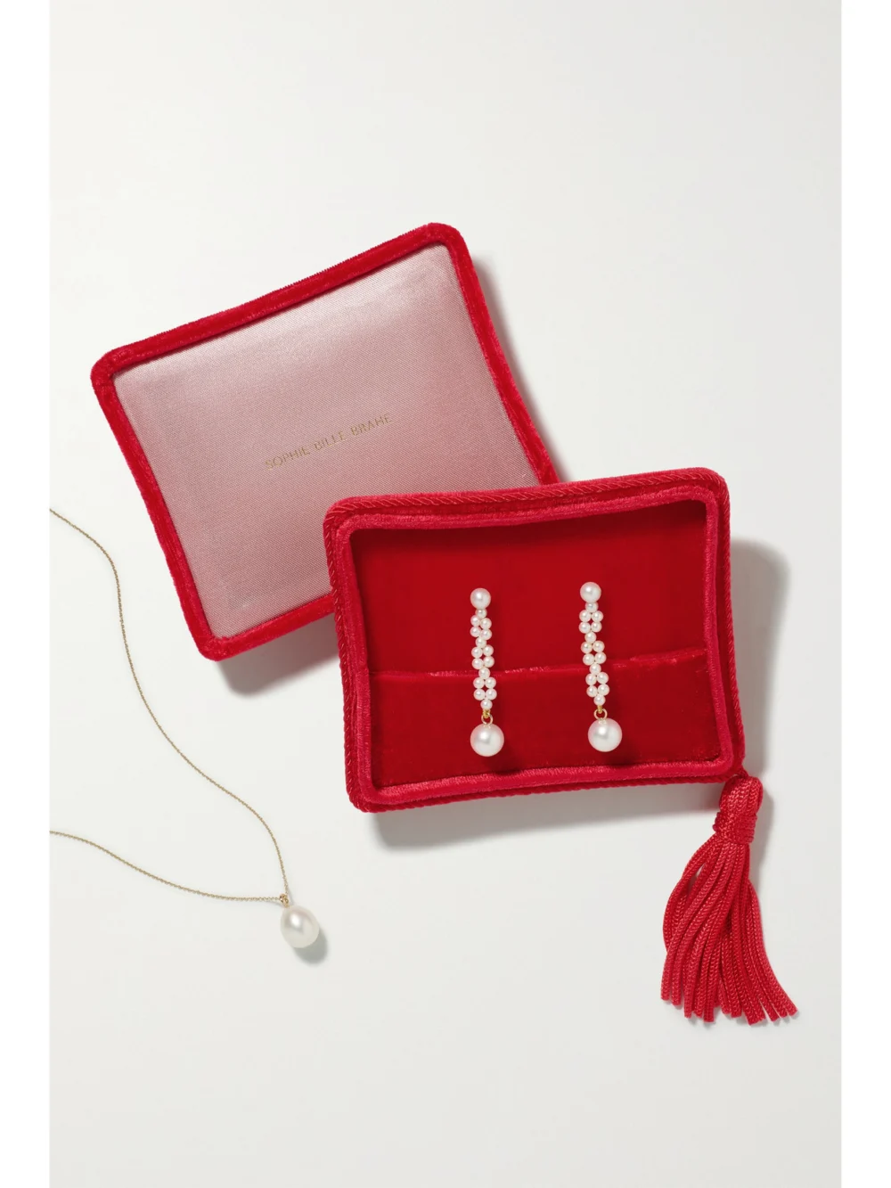 Sophie Bille Brahe Small Velvet Jewelry Box, styled view