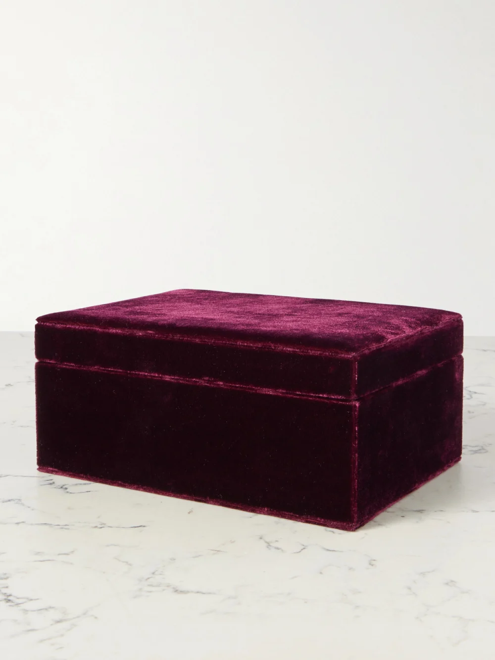 Sophie Bille Brahe Trésor Grande Velvet Jewelry Box in burgundy