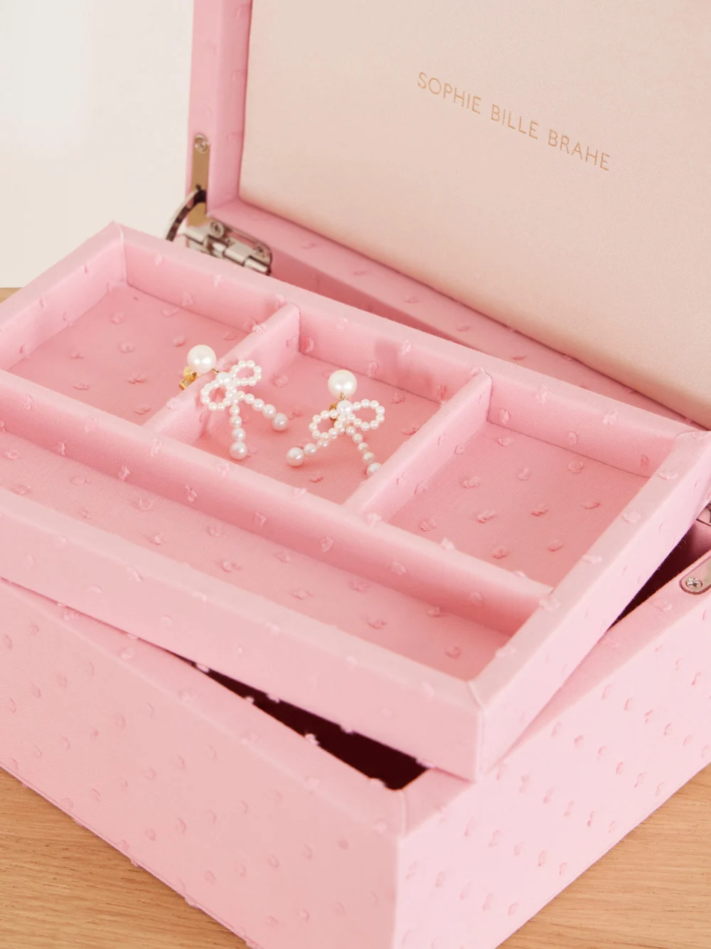 Sophie Bille Brahe Trésor Organic Cotton Jewelry Box, styled view