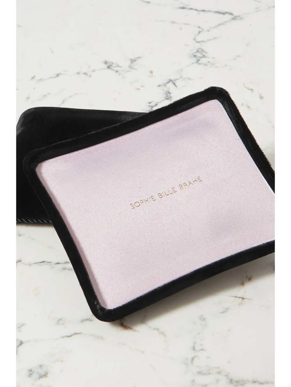 Close-up detail of the Sophie Bille Brahe Velvet Jewelry Box