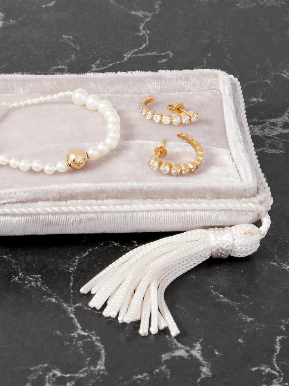 Sophie Bille Brahe Velvet Jewelry Box, styled view