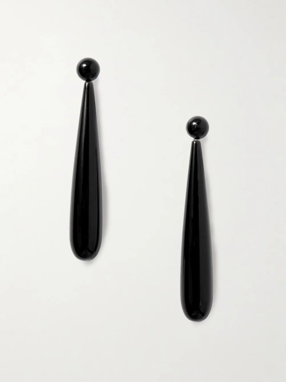 Sophie Buhai Angelika Silver Onyx Earrings in black