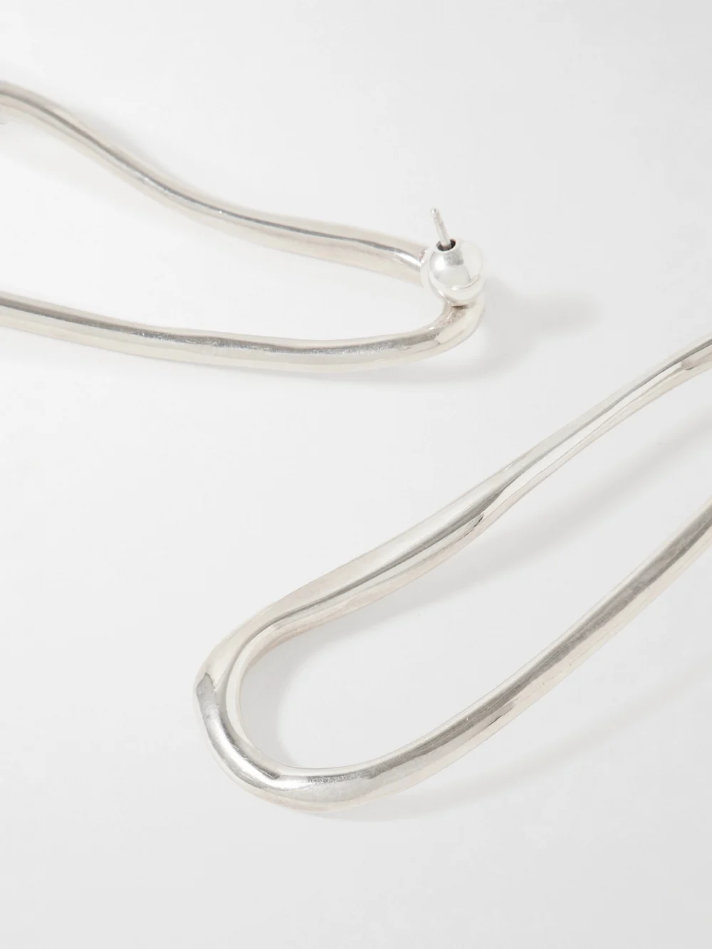 Close-up detail of the Sophie Buhai Arp Silver Earrings