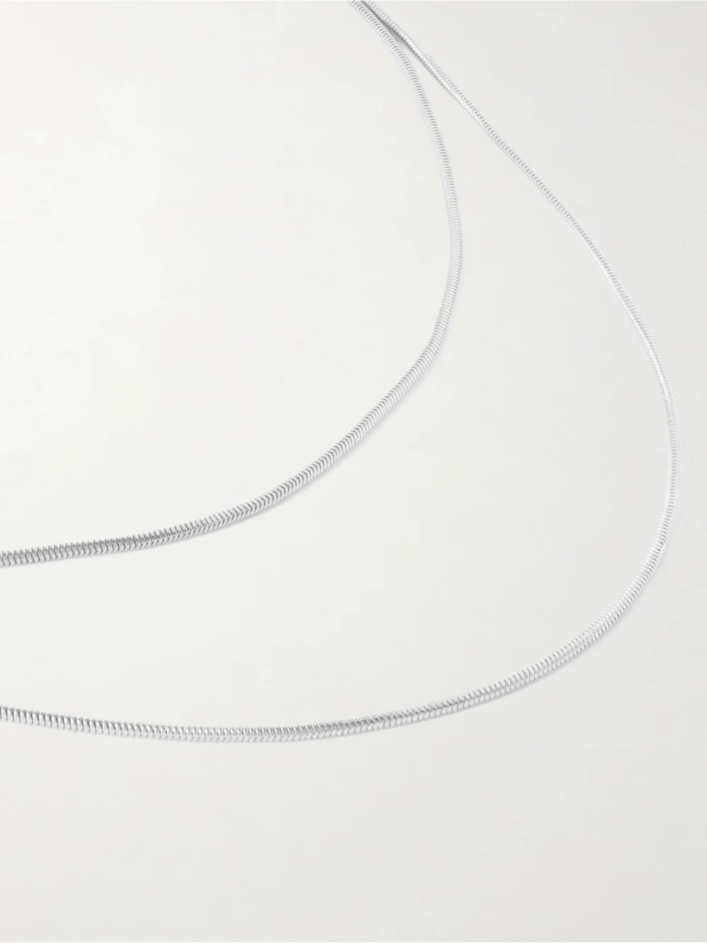 Close-up detail of the Sophie Buhai Double Diana Silver Necklace