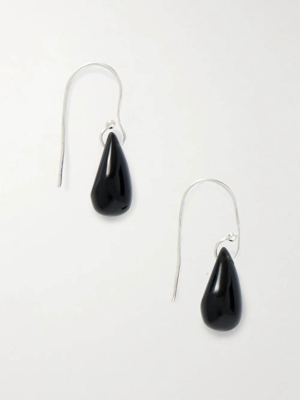 Sophie Buhai Droplet Silver Onyx Earrings in black