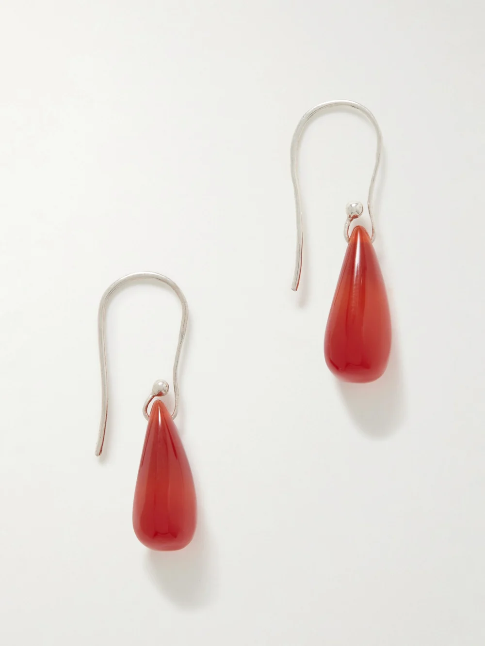 Sophie Buhai Droplet Silver-tone Carnelian Earrings in red