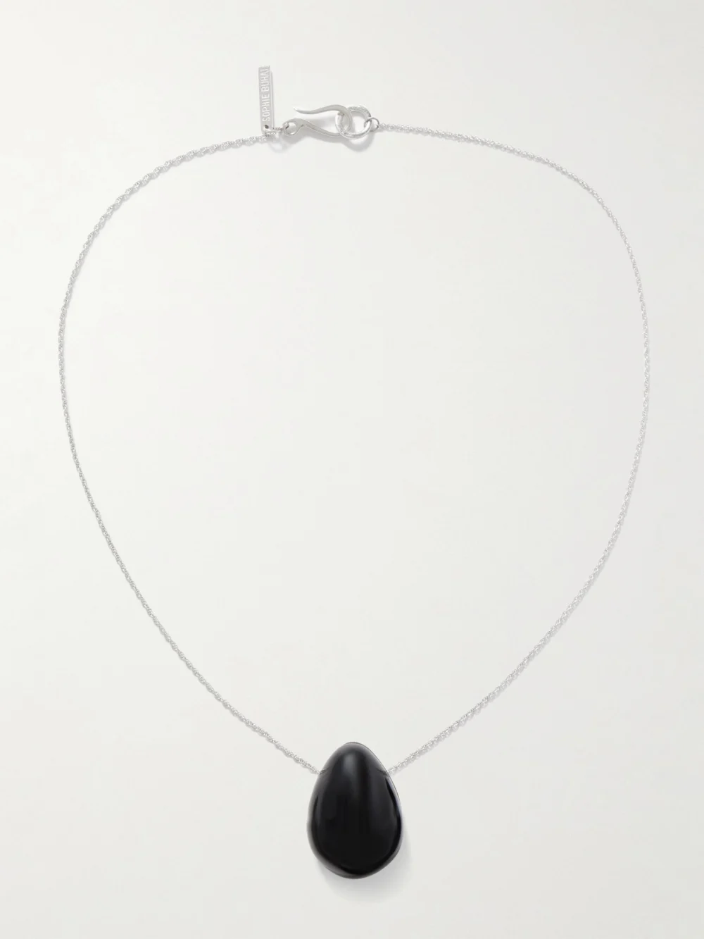 Sophie Buhai Everyday Egg Silver Onyx Necklace in black
