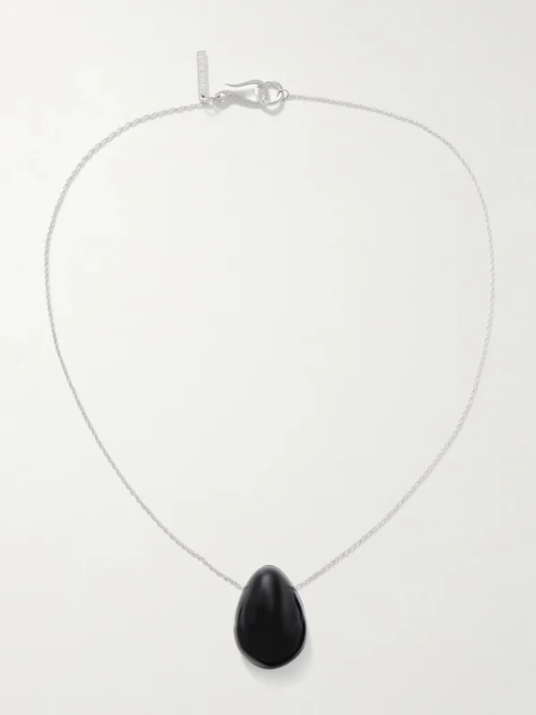 Sophie Buhai Everyday Egg Silver Onyx Necklace