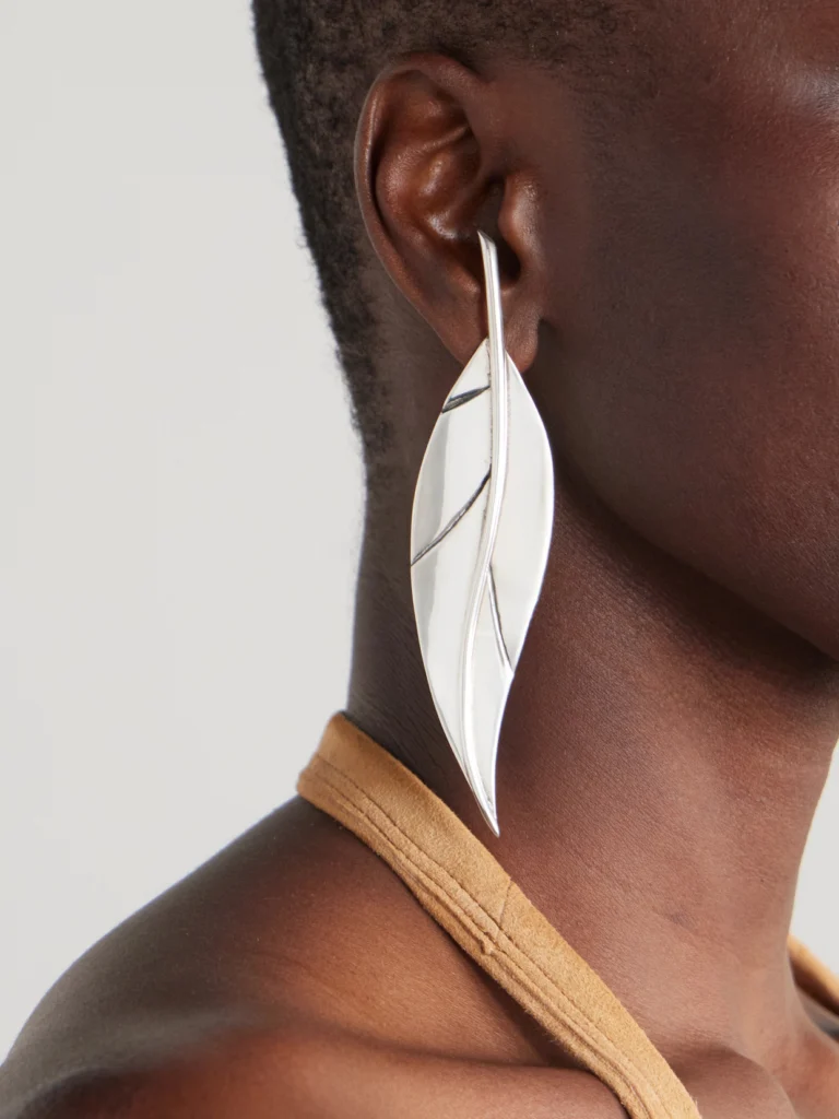 Sophie Buhai Leaf Silver Earrings