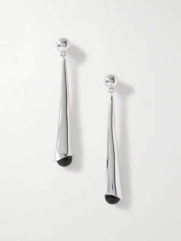 Sophie Buhai Lou Lou Silver Onyx Earrings