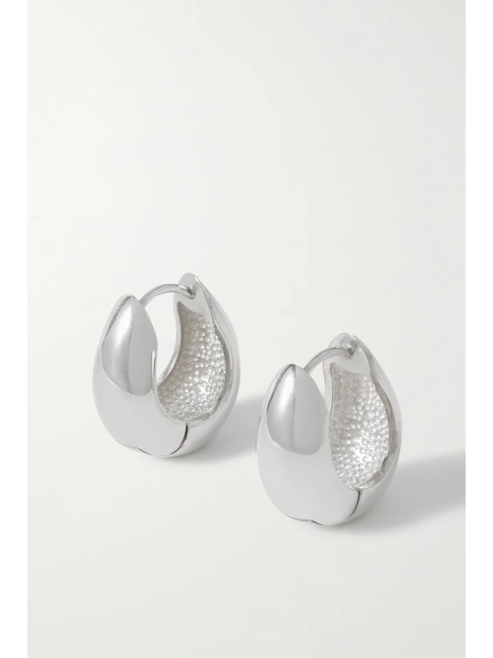 Back view of the Sophie Buhai Silver Hoop Earrings
