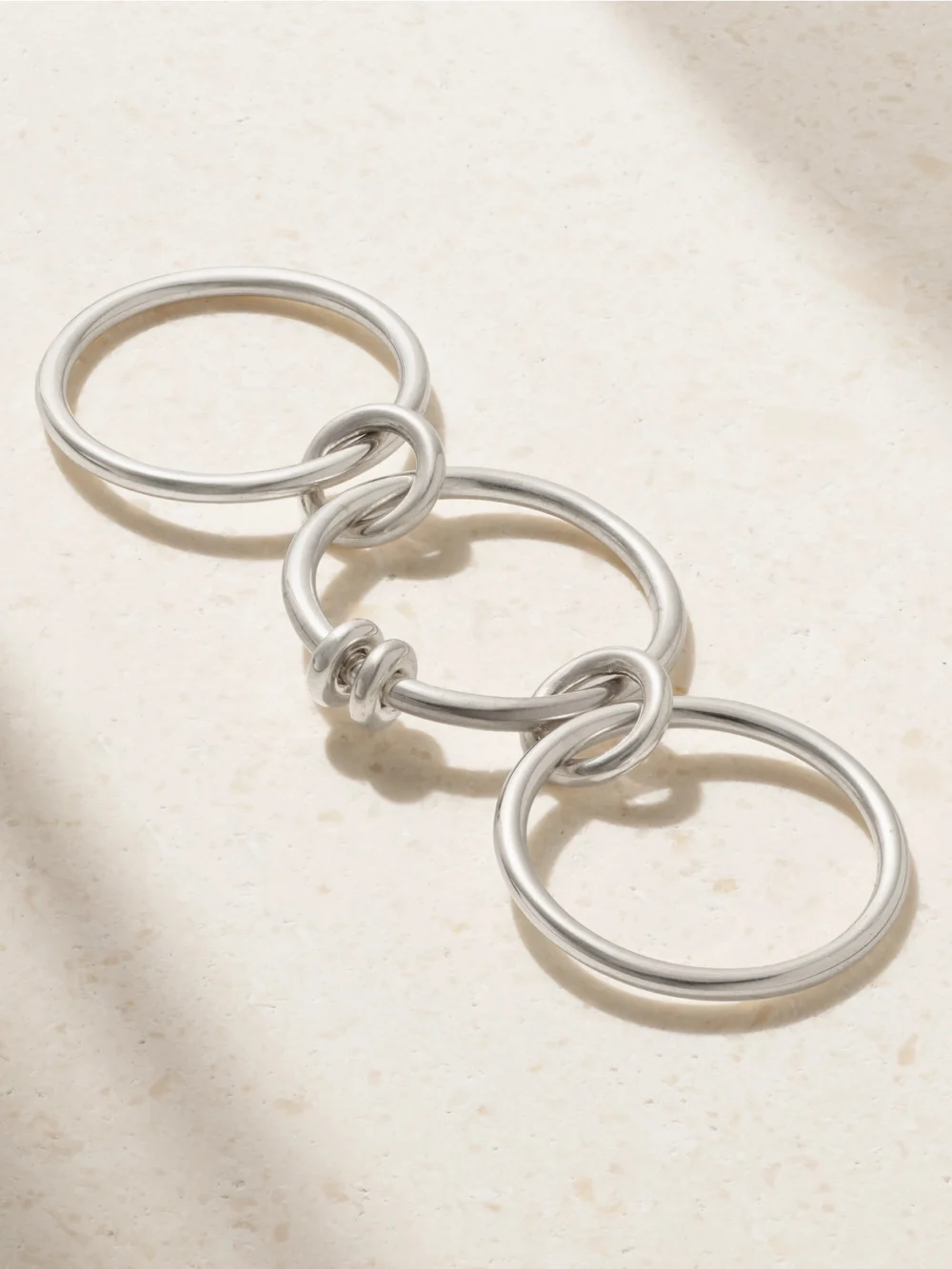 Back view of the Spinelli Kilcollin Acacia Set of Three Sterling Silver Rings