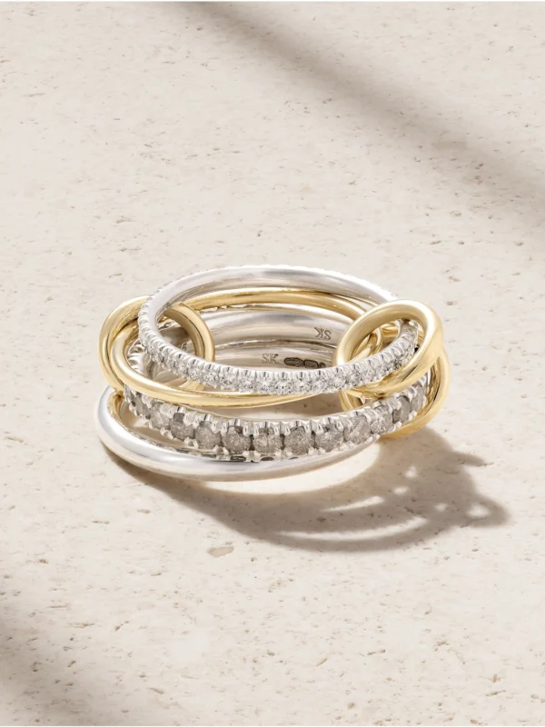 Spinelli Kilcollin Arla Sterling Silver and 18-karat Gold Diamond Ring