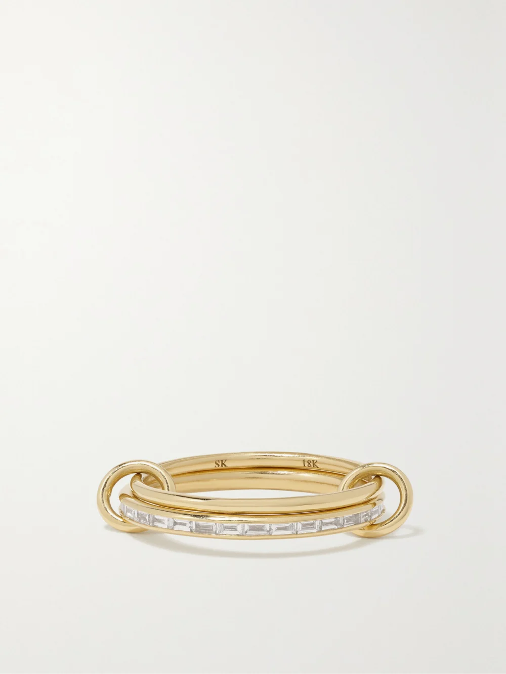 Spinelli Kilcollin Callisto Set of Two 18-karat Gold Diamond Rings in 6