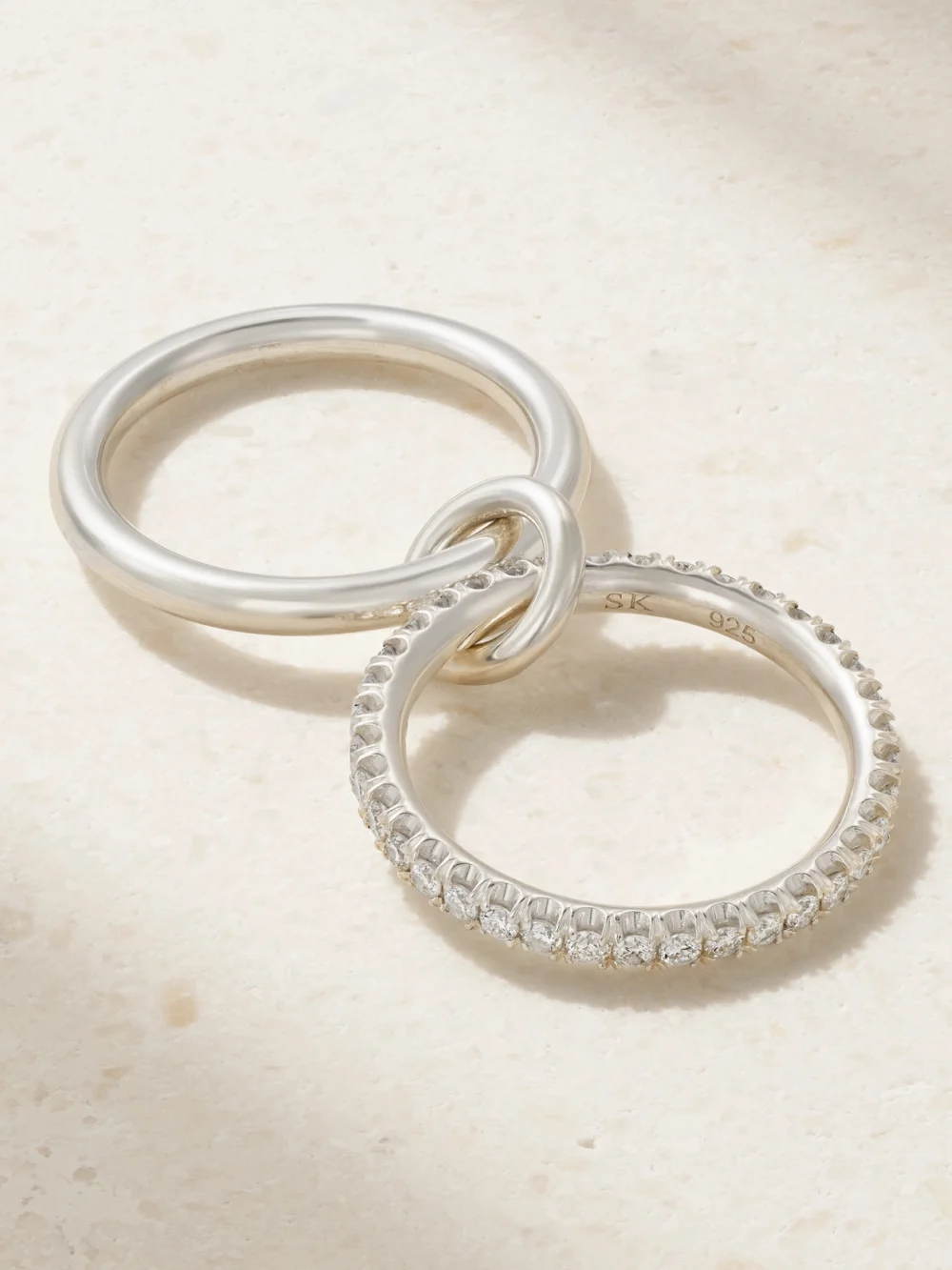 Back view of the Spinelli Kilcollin Cara Sterling Silver Diamond Ring