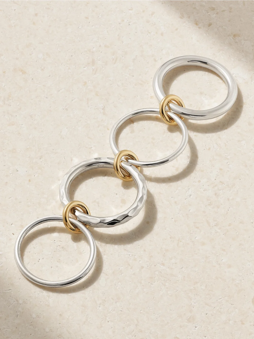 Back view of the Spinelli Kilcollin Cici Petite Sterling Silver and 18-karat Gold Ring