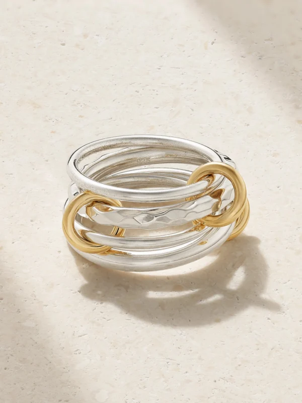 Spinelli Kilcollin Cici Petite Sterling Silver and 18-karat Gold Ring