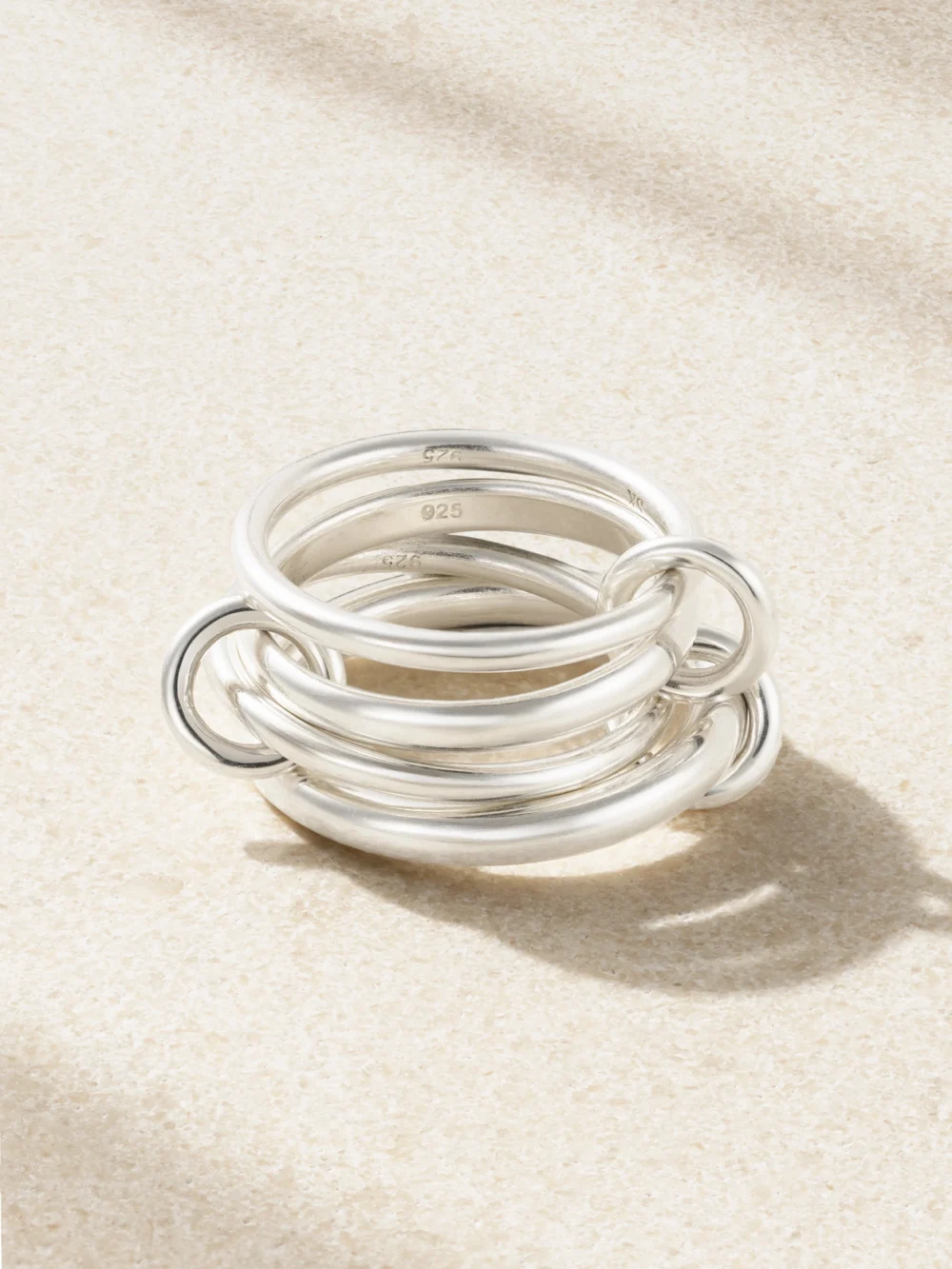 Spinelli Kilcollin Hyacinth Set of Four Sterling Silver Rings in 5