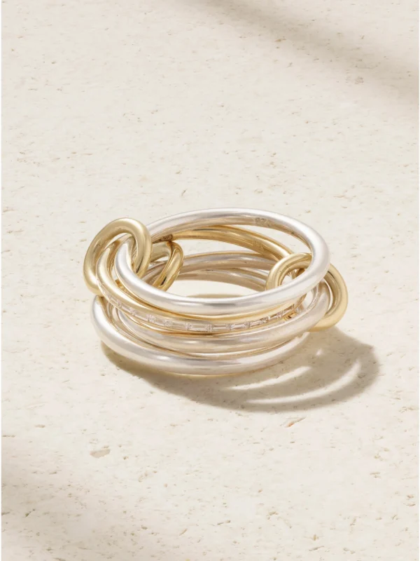 Spinelli Kilcollin Kira Sterling Silver and 18-karat Gold Diamond Ring