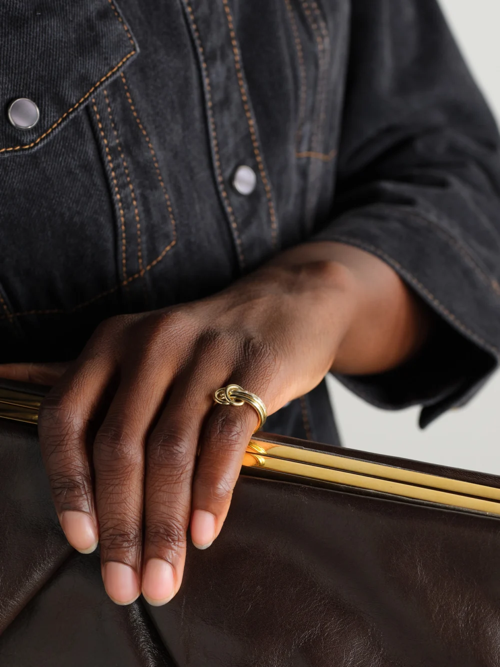 Spinelli Kilcollin Leora 18-karat Gold Diamond Ring, styled view