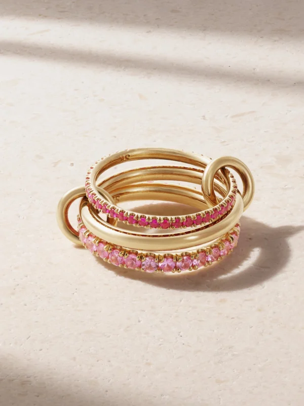 Spinelli Kilcollin Norah Set of Three 18-karat Gold Sapphire Rings