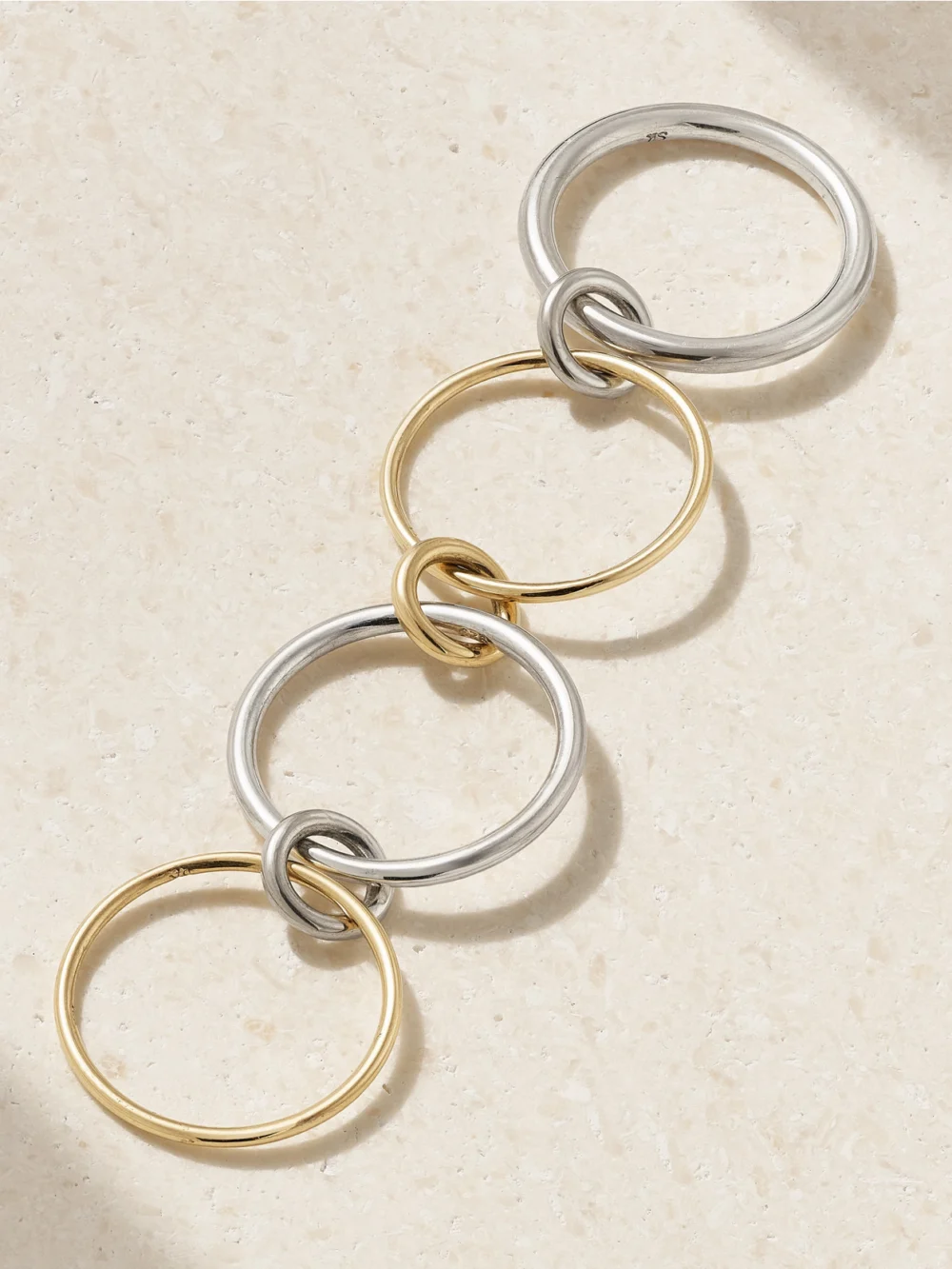 Back view of the Spinelli Kilcollin Pisces 18-karat Gold and Sterling Silver Ring