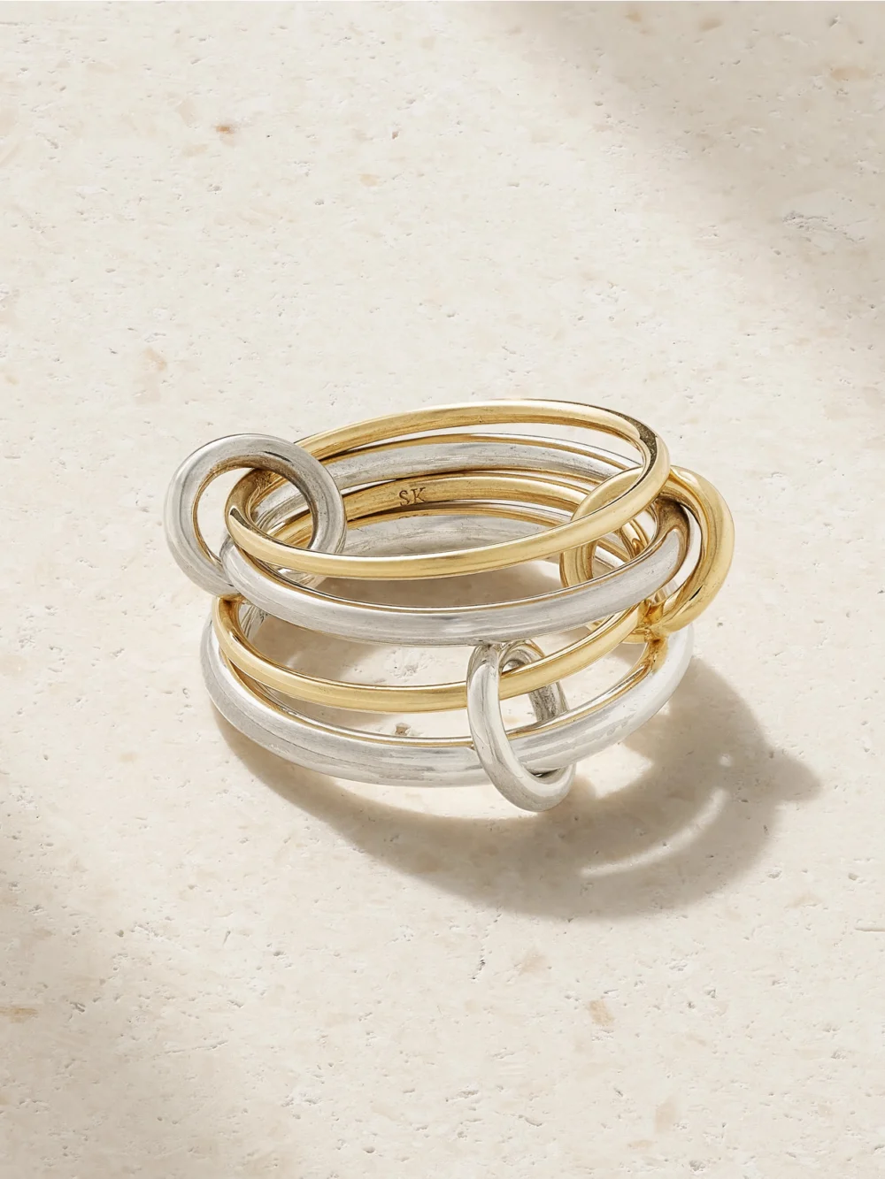 Spinelli Kilcollin Pisces 18-karat Gold and Sterling Silver Ring in 7