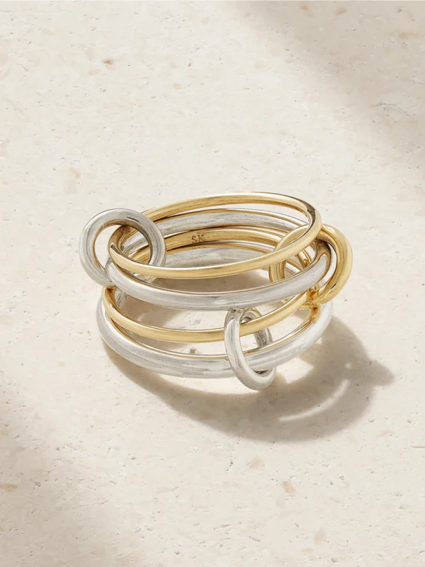 Spinelli Kilcollin Pisces 18-karat Gold and Sterling Silver Ring