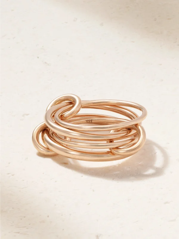 Spinelli Kilcollin Pisces Set of Four 18-karat Rose Gold Rings