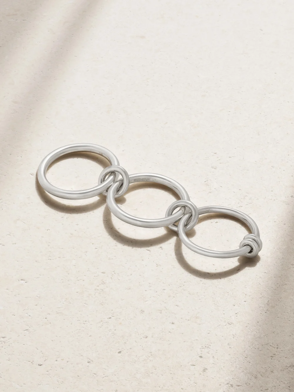 Back view of the Spinelli Kilcollin Raneth Set of Three Sterling Silver Rings