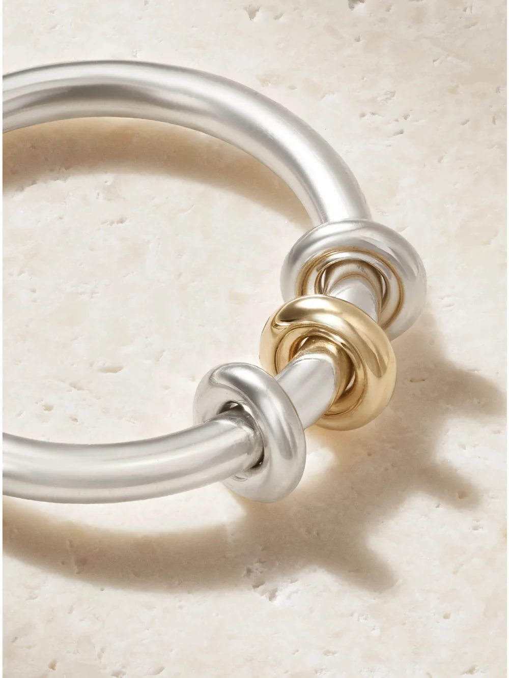 Close-up detail of the Spinelli Kilcollin Sirius Sterling Silver and 18-karat Gold Ring
