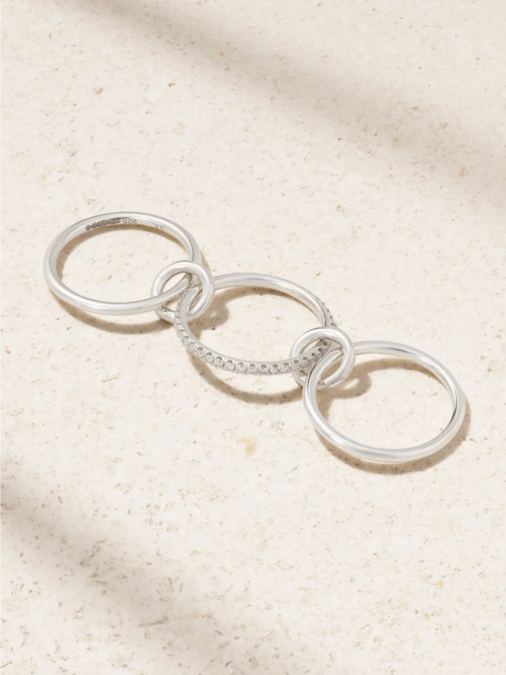 Back view of the Spinelli Kilcollin Sonny Sterling Silver Diamond Ring