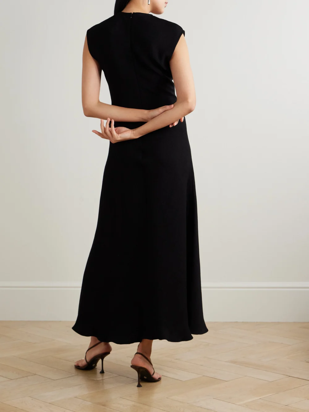 Back view of the Sportmax Ribbed-knit Maxi Dress