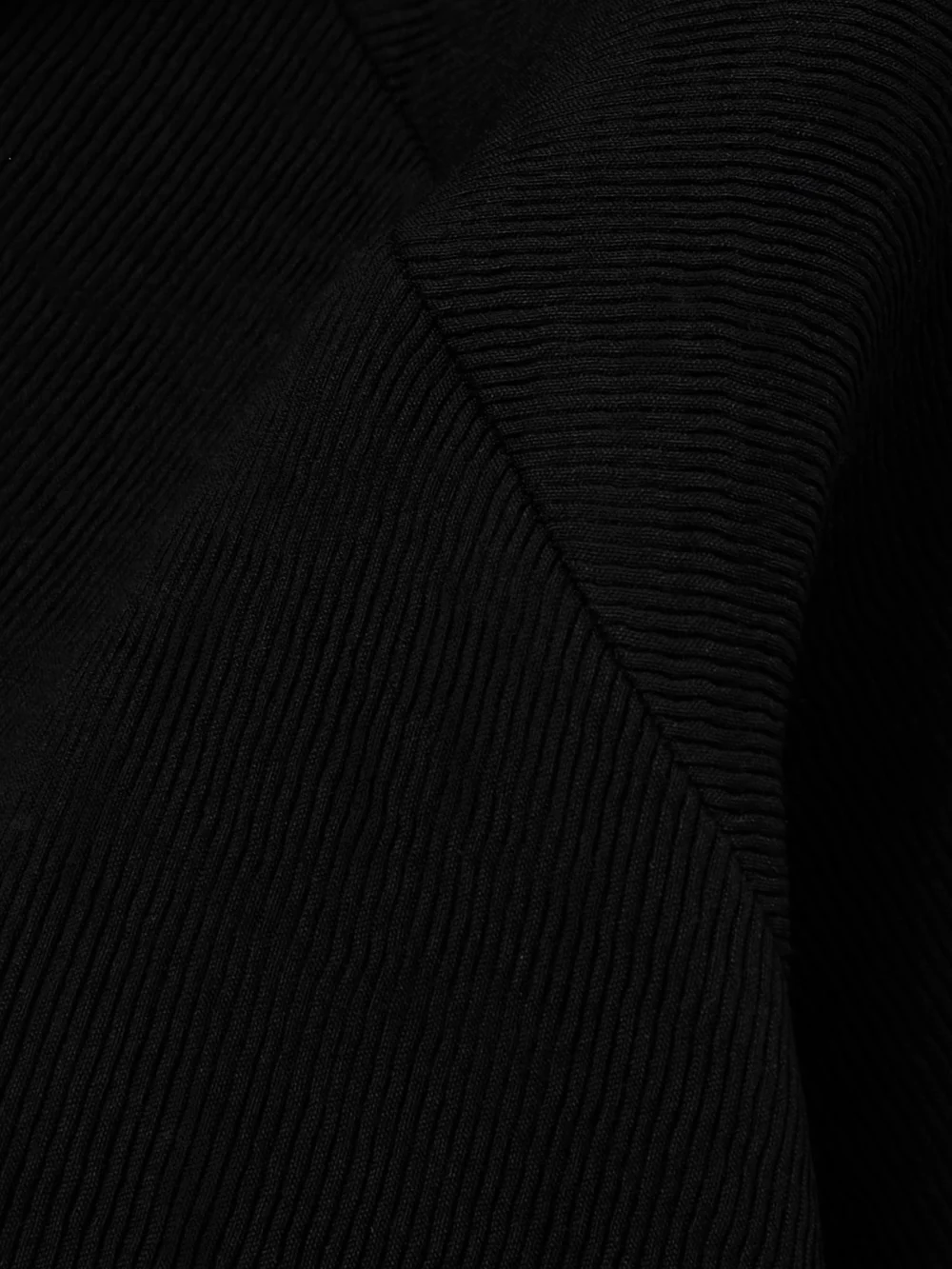 Close-up detail of the Sportmax Ribbed-knit Maxi Dress