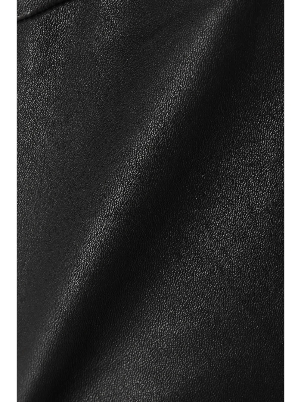 Close-up detail of the Sprwmn Cropped Leather Leggings