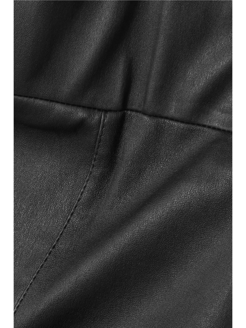 Close-up detail of the Sprwmn Leather Leggings