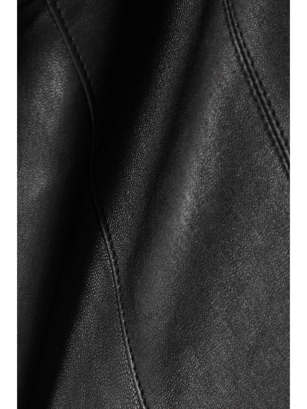Close-up detail of the Sprwmn Paneled Leather Flared Pants