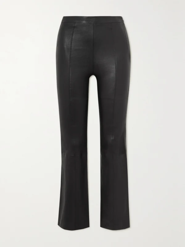 Sprwmn Paneled Leather Flared Pants