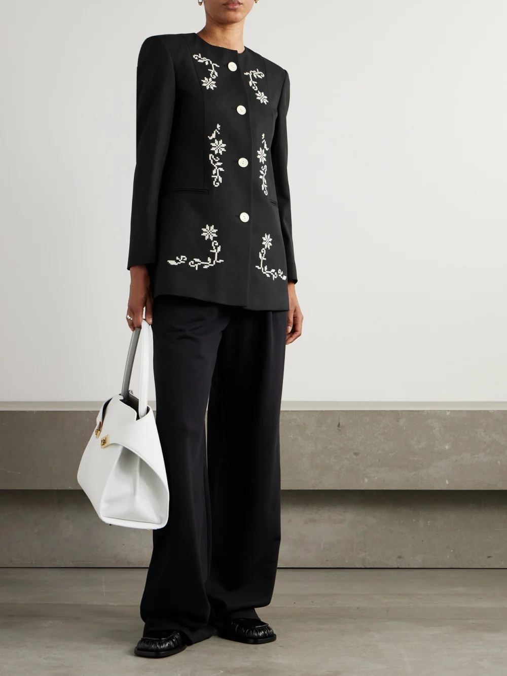 S.S. Daley Embroidered Wool Jacket, worn by a model