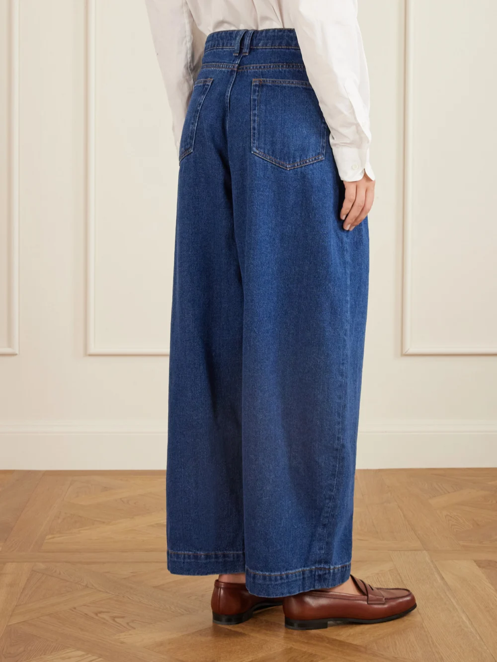Back view of the S.S. Daley Ivy High-rise Wide-leg Jeans