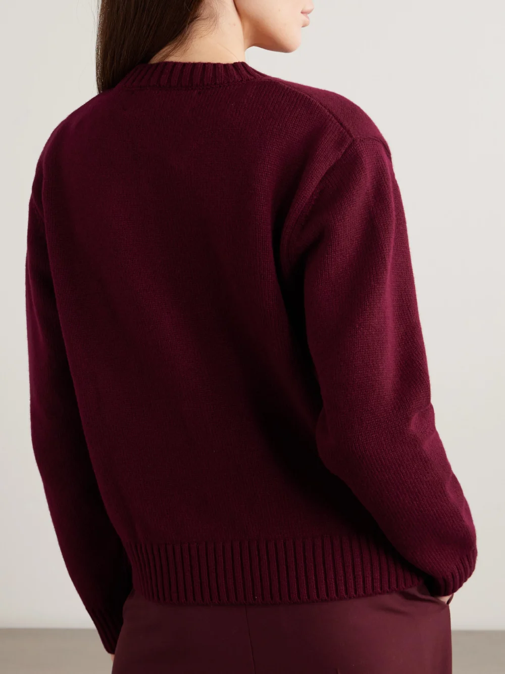 Back view of the S.S. Daley Sugar & Spice Intarsia Wool Cardigan